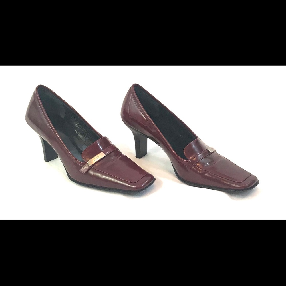👠 Coach 🍒 Brown Leather Square Toe 👠